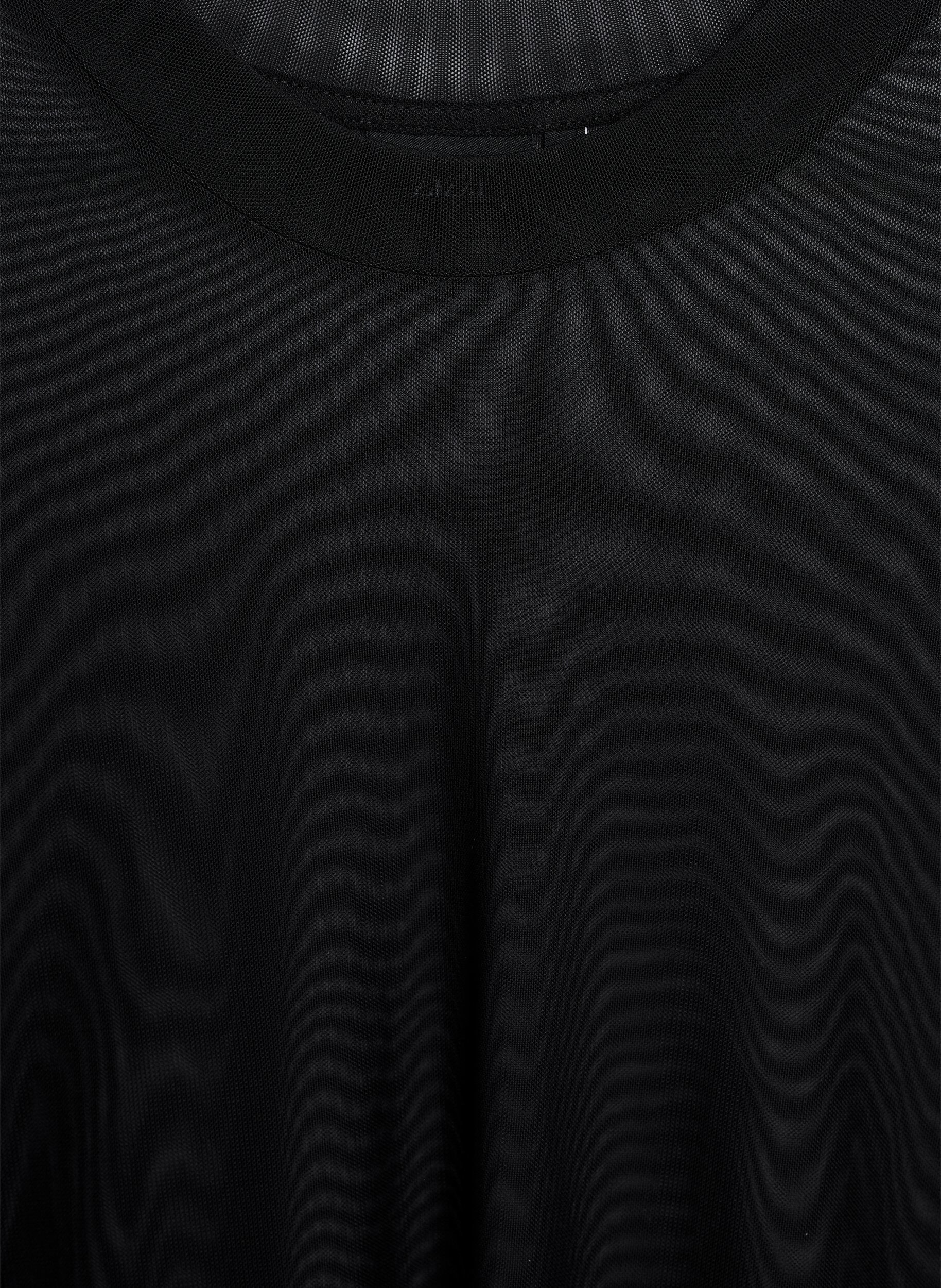 Zizzi Meshbluse med korte &aelig;rmer, Sort, Packshot image number 2