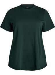 Basis t-shirt i bomuld med rund hals, Gr&oslash;n