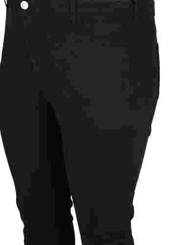 Cropped Amy jeans med knapper, Black, Packshot image number 2