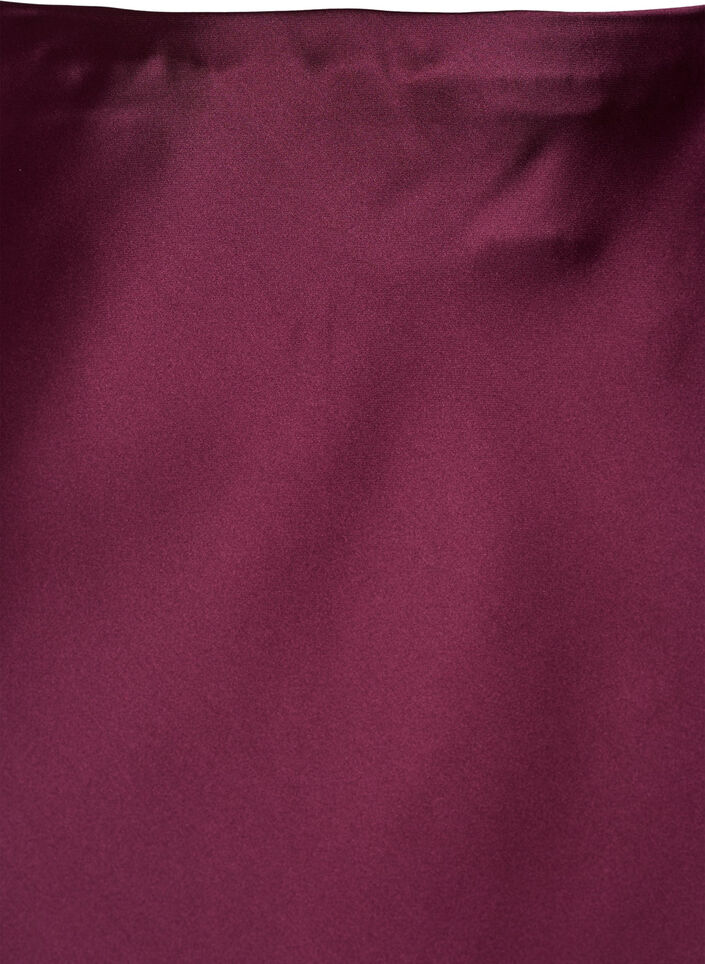 Satin midi-nederdel, Mørk Bordeaux, Packshot image number 2