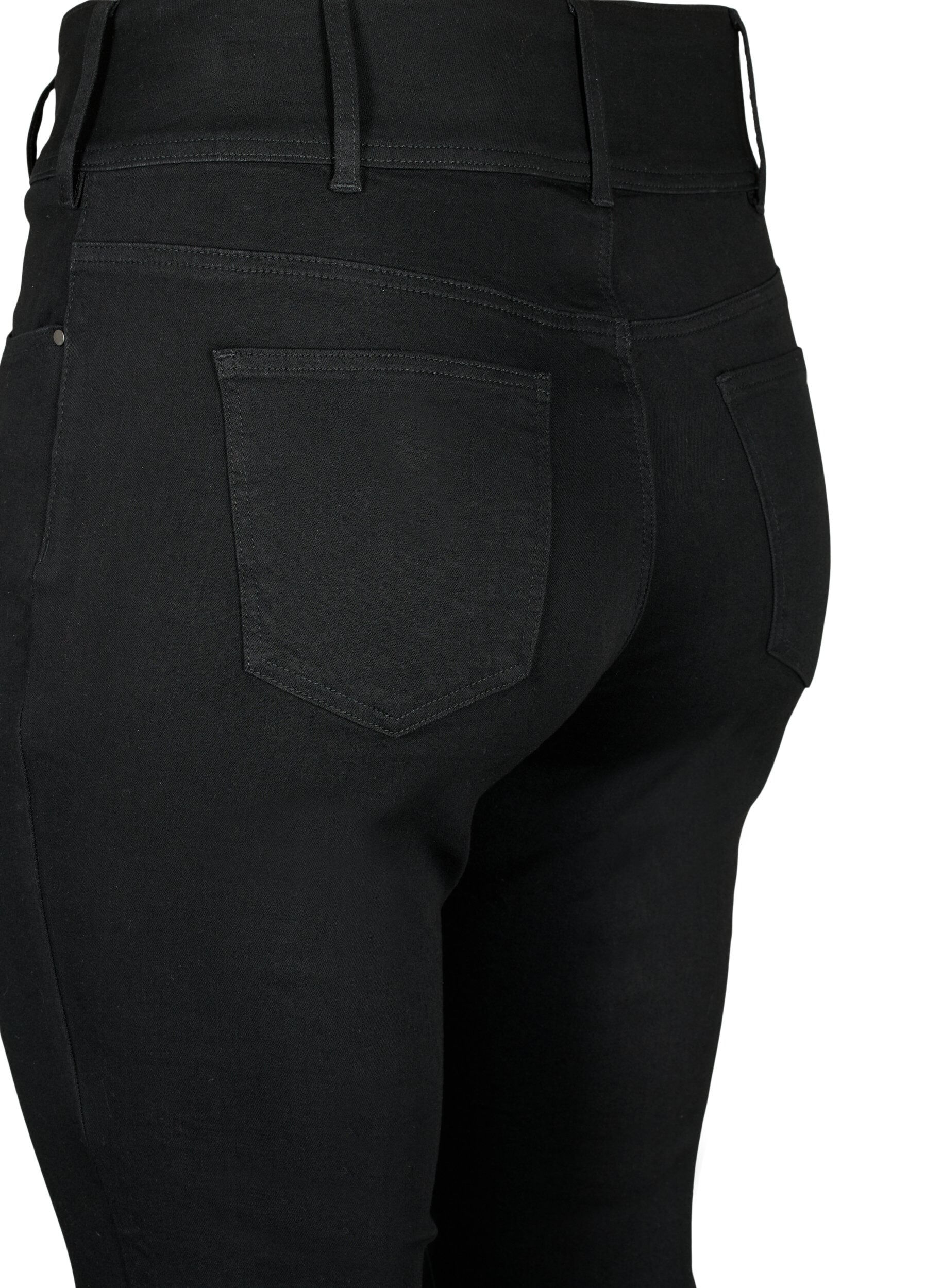Zizzi Super slim Bea jeans med ekstra h&oslash;j talje, Black, Packshot image number 3