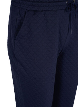 Sweatpants med quiltet mønster, Navy Blazer, Packshot image number 2