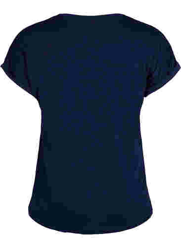 Kortærmet t-shirt i bomuldsblanding, Navy Blazer, Packshot image number 1