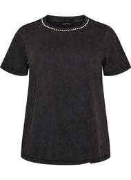 T-shirt i &oslash;kologisk bomuld med grafisk udtryk, Gr&aring;