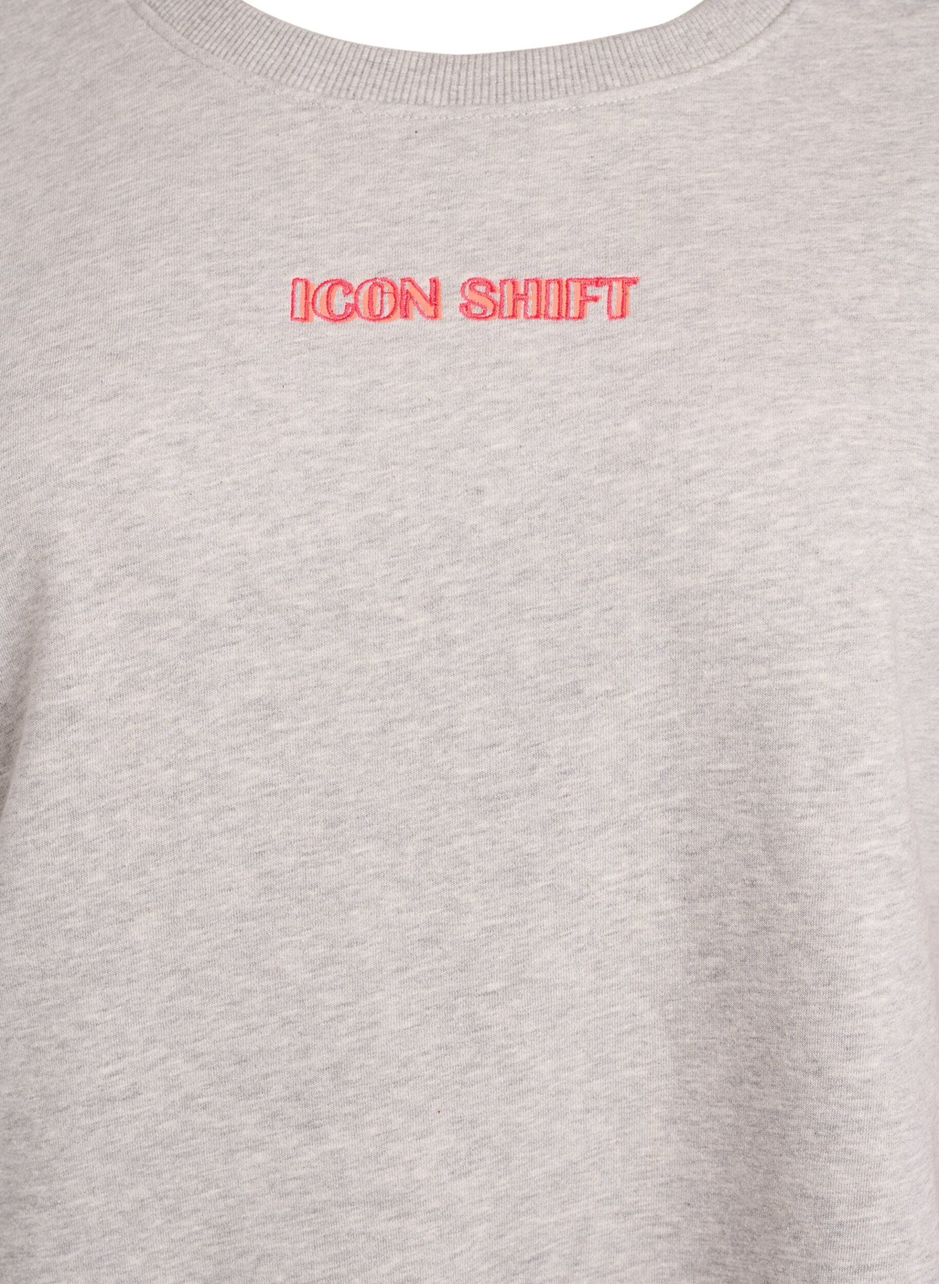 ZizziL&oslash;s sweatshirt med kontrastdetaljer p&aring; &aelig;rmerne, Gr&aring;, Packshot image number 2