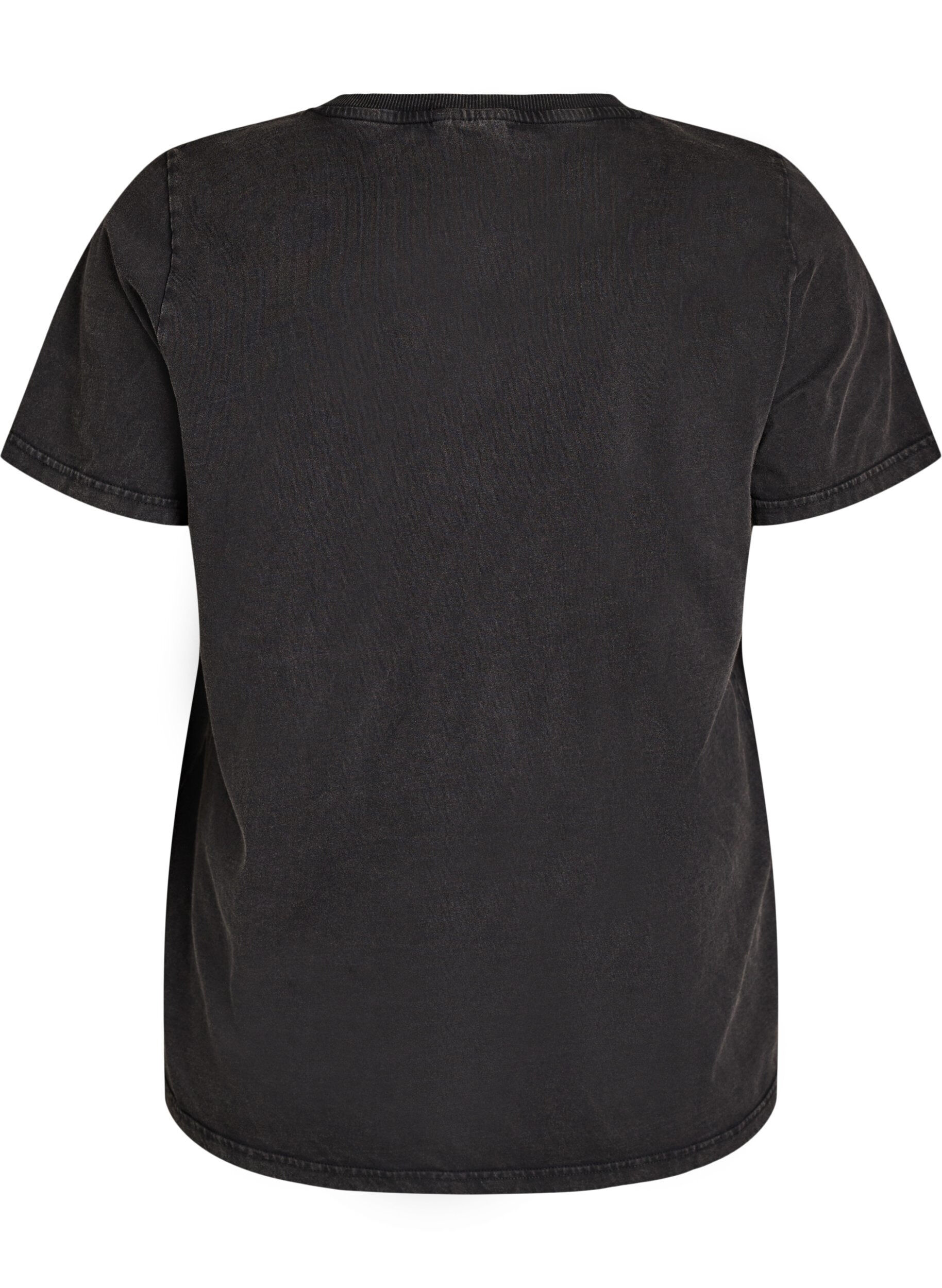 ZizziT-shirt i &oslash;kologisk bomuld med grafisk udtryk, Sort, Packshot image number 1