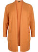 Meleret strik cardigan med lommer, Orange, Packshot image number 0