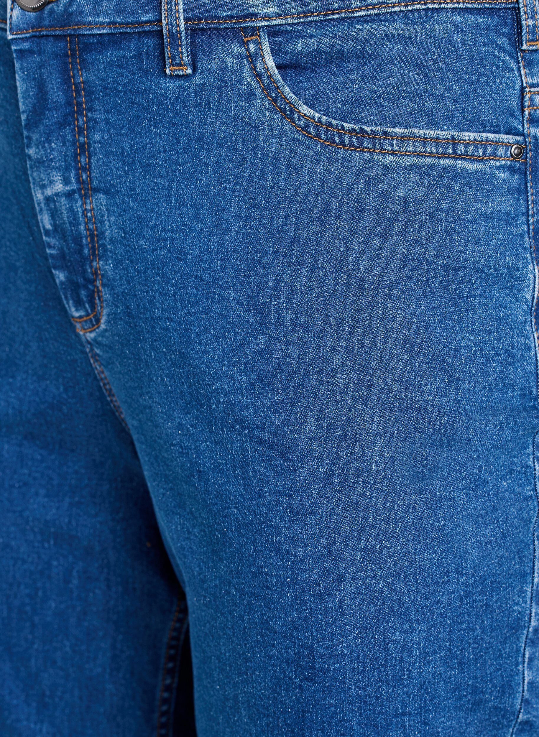 Zizzi H&oslash;jtaljede Gemma jeans med regular fit, Bl&aring;, Packshot image number 2