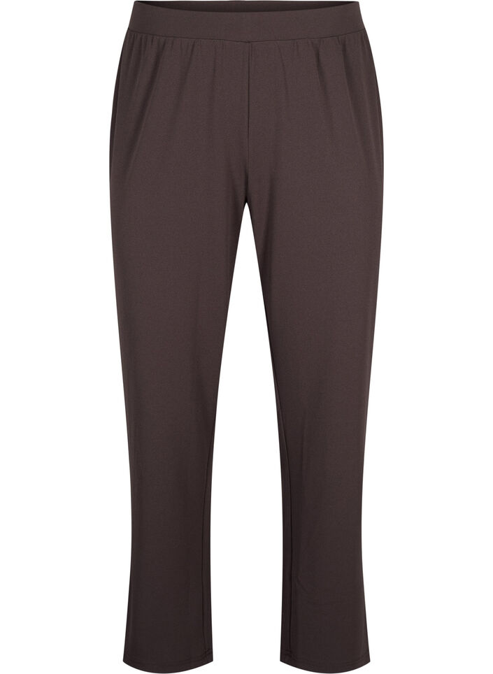 Bukser med straight fit, Brun, Packshot image number 0