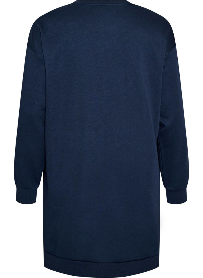 L&oslash;s sweatkjole med lommer, Bl&aring;, Packshot image number 1