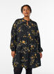 Kjole med blomsterprint og bindeb&aring;nd, Sort, Model image number 0