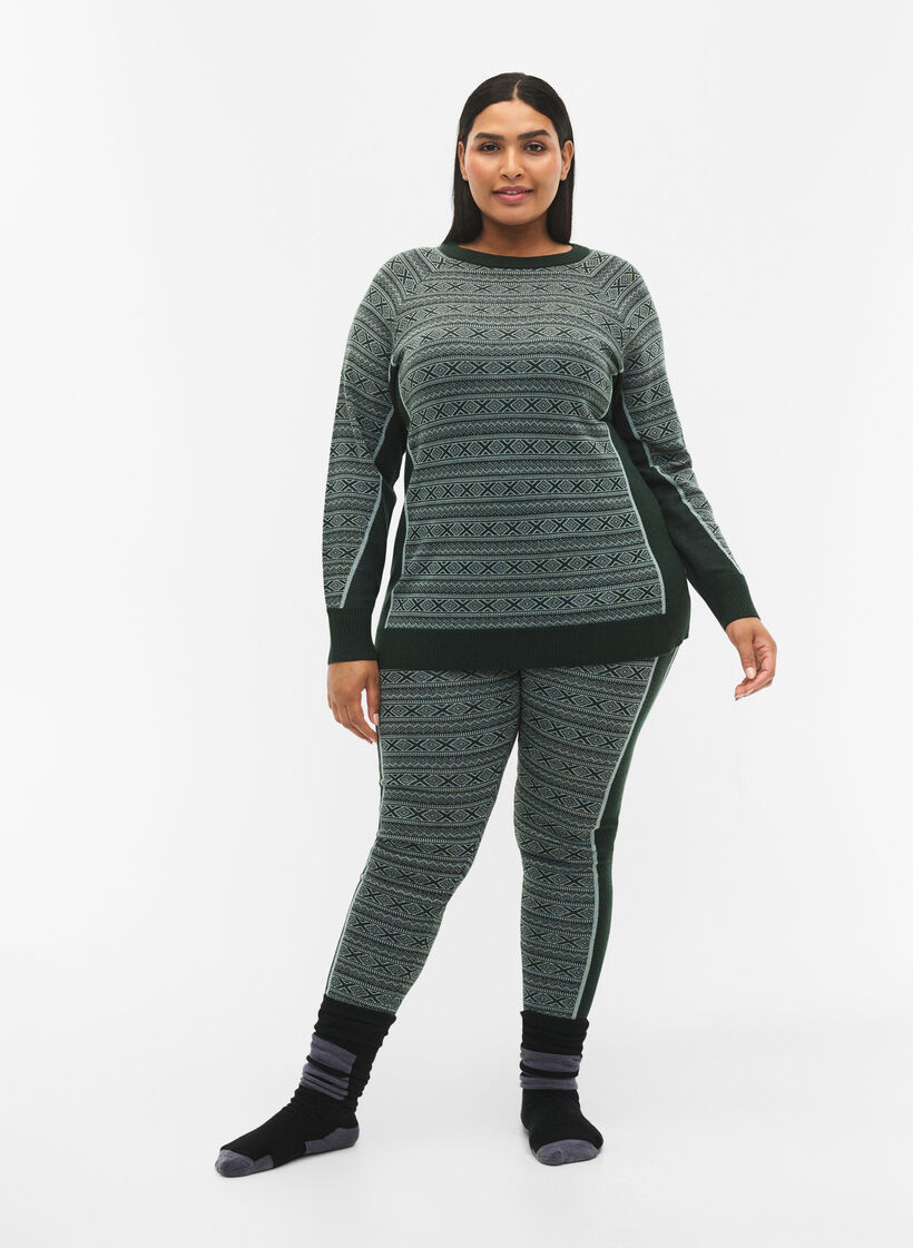 Skiunderbukser med uld, Deep Lake Comb, Model image number 0