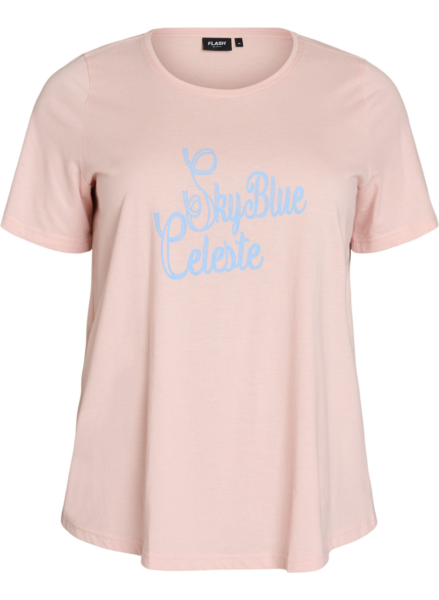 Zizzi T-shirt med motiv, Lyser&oslash;d, Packshot image number 0