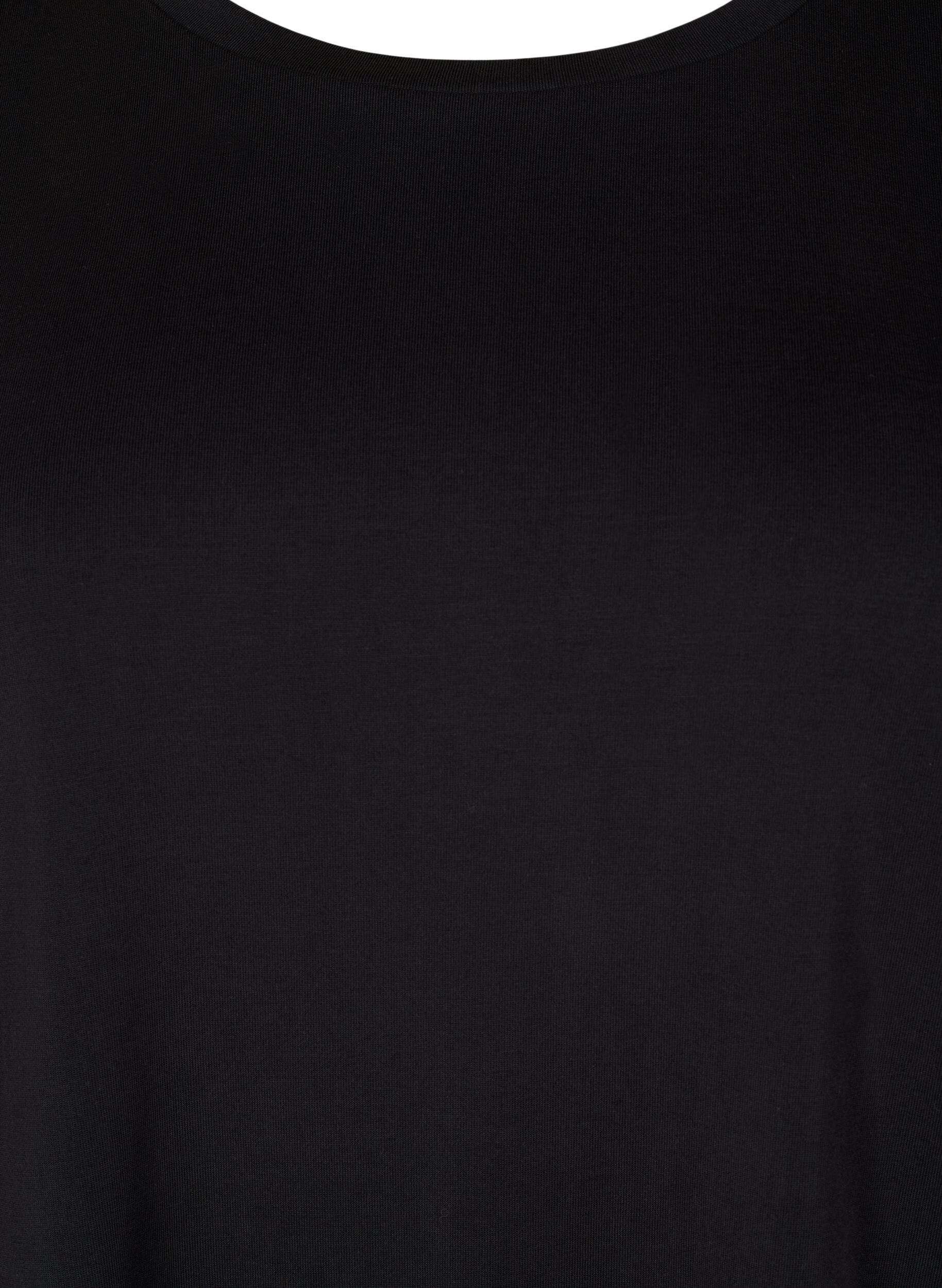 Zizzi T-shirt i TENCEL&trade; Modal med rund hals, Sort, Packshot image number 2