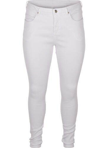 Super slim Amy jeans med høj talje, White, Packshot image number 0