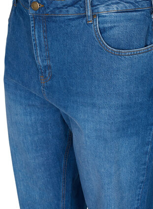 Cropped mom fit Mille jeans med løs pasform, Blue denim, Packshot image number 2