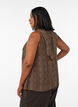 &AElig;rmel&oslash;s bluse med h&oslash;j hals og sl&oslash;jfe, Brun, Model image number 2