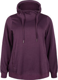 FLASH - Sweatshirt med høj krave, Plum Perfect