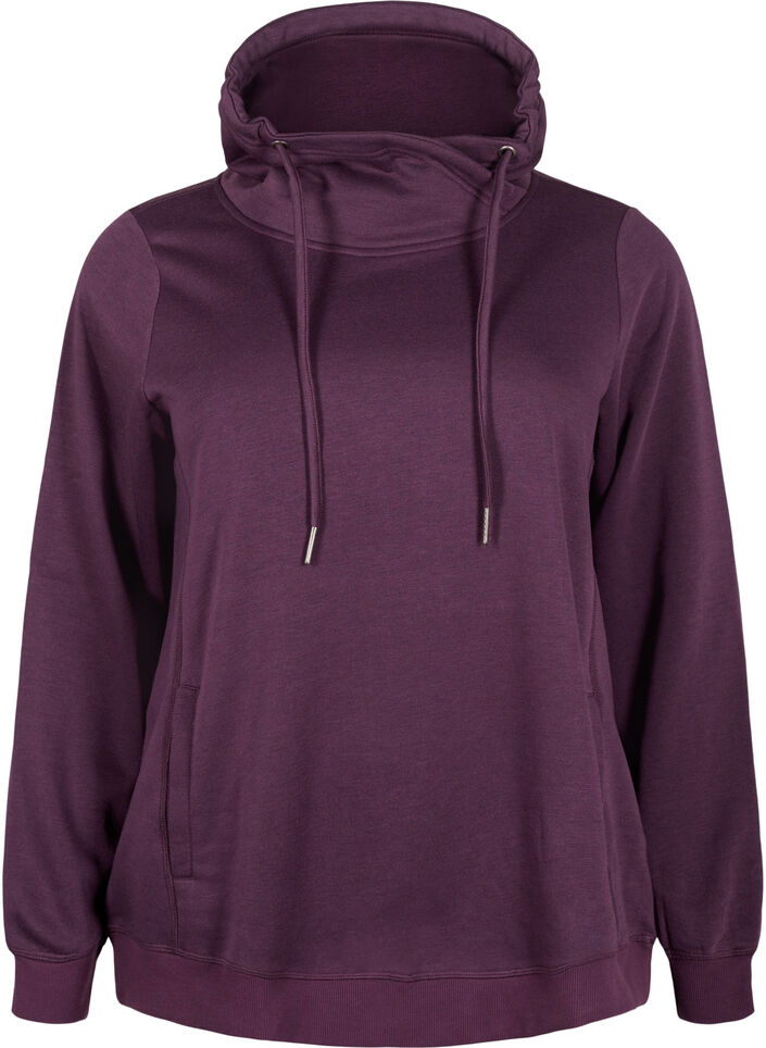 FLASH - Sweatshirt med høj krave, Plum Perfect, Packshot image number 0