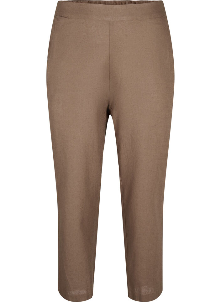 Løse bukser i hør-bomuldsmix, Cub, Packshot image number 0