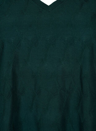FLASH - Langærmet bluse med struktur, Scarab, Packshot image number 2