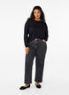 Lang&aelig;rmet bluse i uld og viskose, Sort, Model image number 1