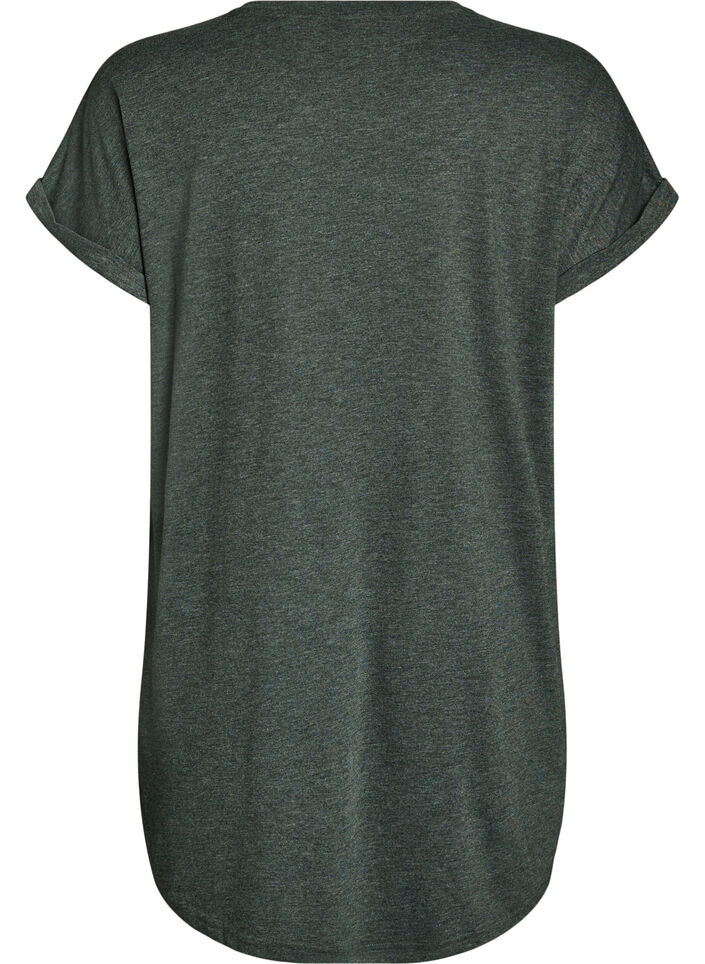 Kort&aelig;rmet natkjole med tekstprint, Gr&oslash;n, Packshot image number 1