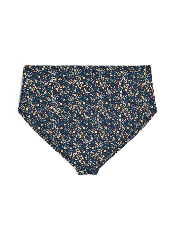 Bikinitrusser med print og h&oslash;j talje, Gr&oslash;n, Packshot image number 1