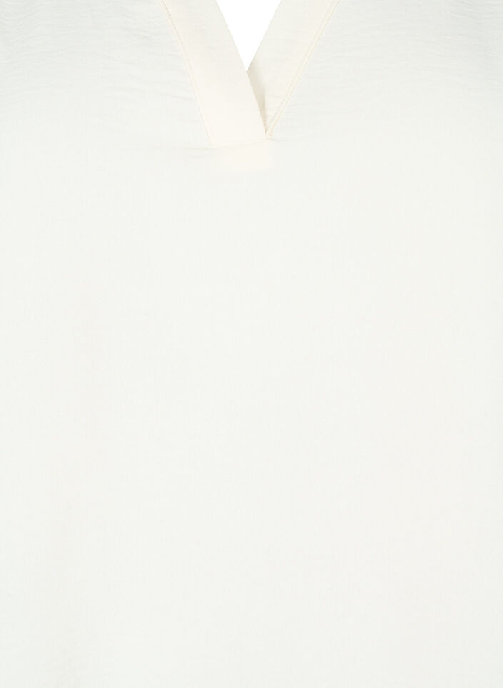 &AElig;rmel&oslash;s top med rynkedetaljer, Vanilla, Packshot image number 2