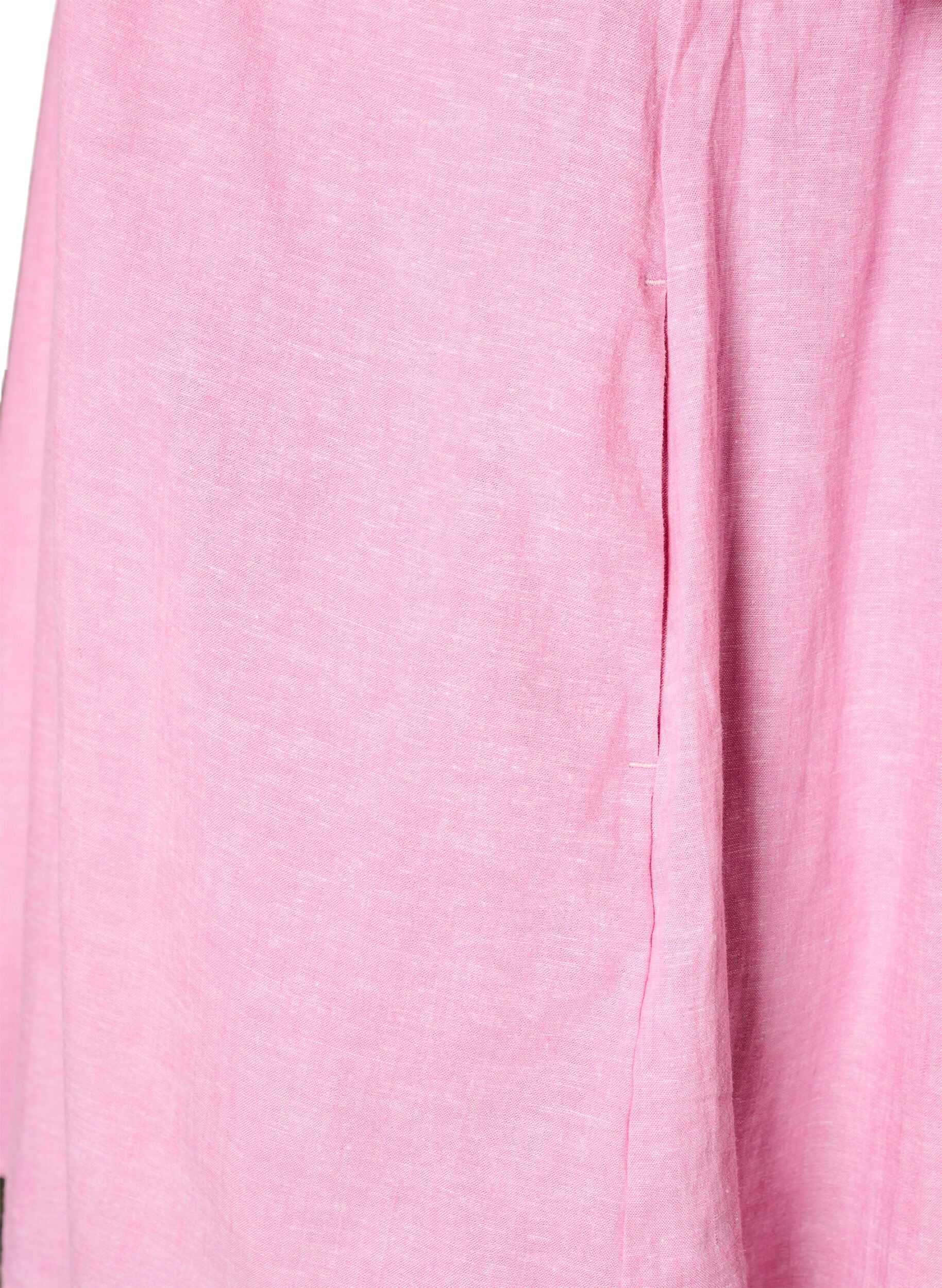 ZizziTunika i h&oslash;r og viskose med A-facon, Lyser&oslash;d, Packshot image number 3