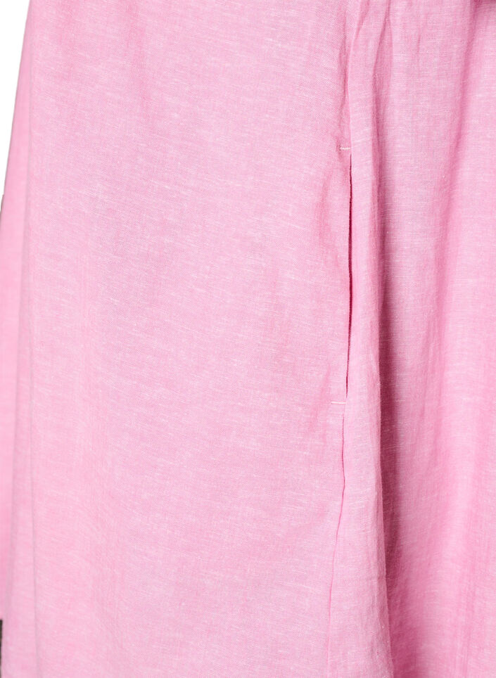 Tunika i h&oslash;r og viskose med A-facon, Lyser&oslash;d, Packshot image number 3
