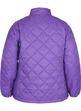Quiltet letvægts jakke med lynlås og lommer , Ultra Violet, Packshot image number 1