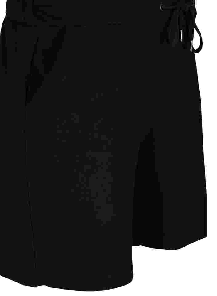 Løse shorts med bindesnøre og lommer, Black, Packshot image number 2