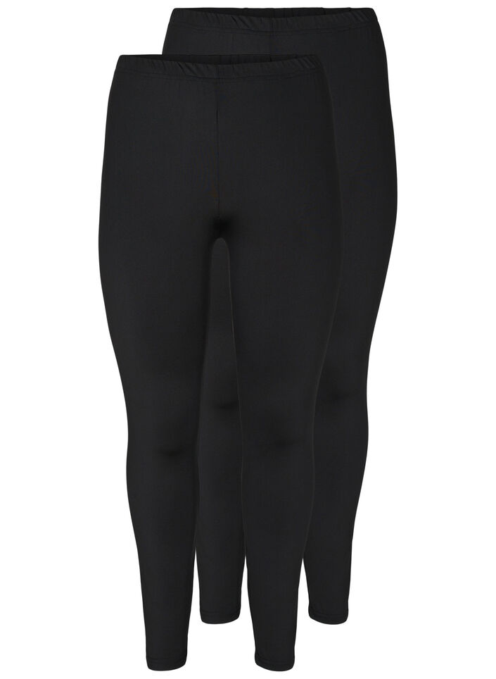 2-pak basis leggings , Sort, Packshot image number 0