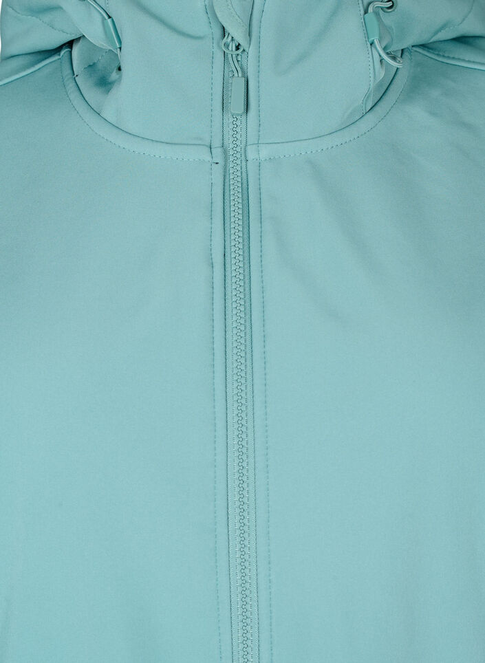 Kort softshell jakke med lommer, Arctic, Packshot image number 2