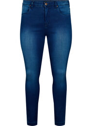 Super slim Amy jeans med høj talje, Blue denim, Packshot