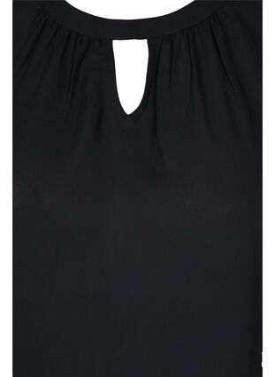 Bluse med lange ærmer, Black, Packshot image number 2