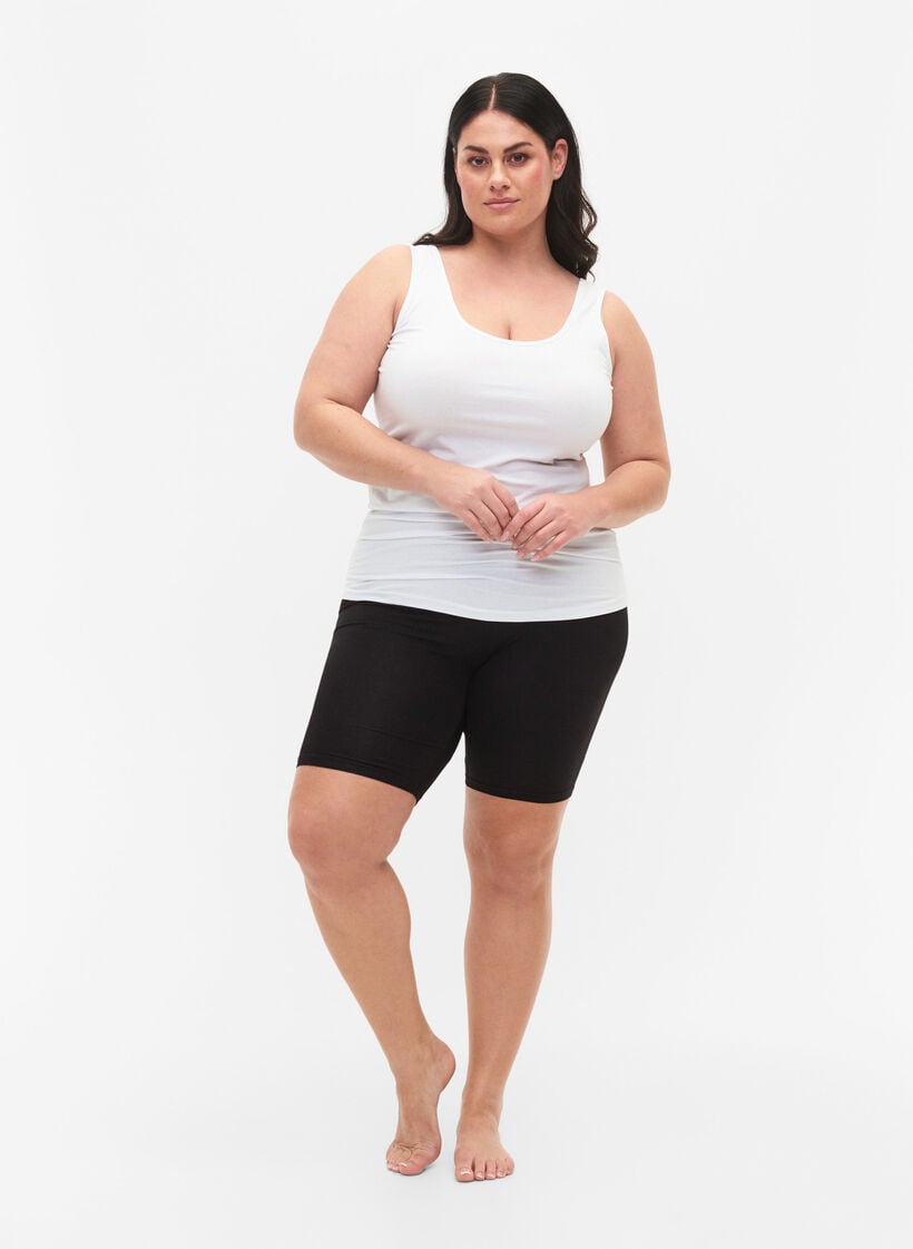2-pak cykelshorts i viskose, Sort, Model image number 1