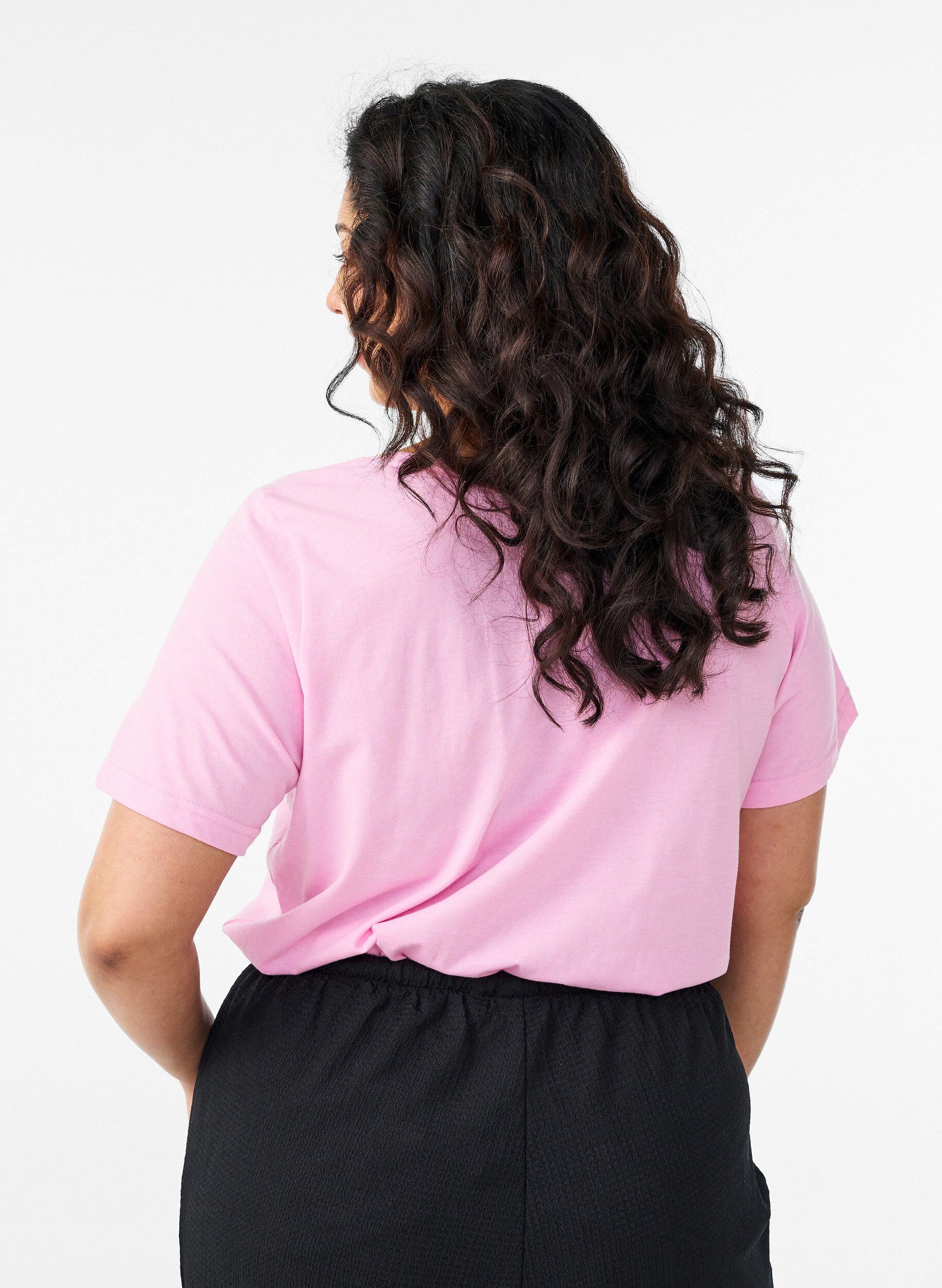 ZizziT-shirt med V-hals, Lyser&oslash;d, Model image number 2