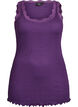 Top med blondekant, Lilla, Packshot image number 0
