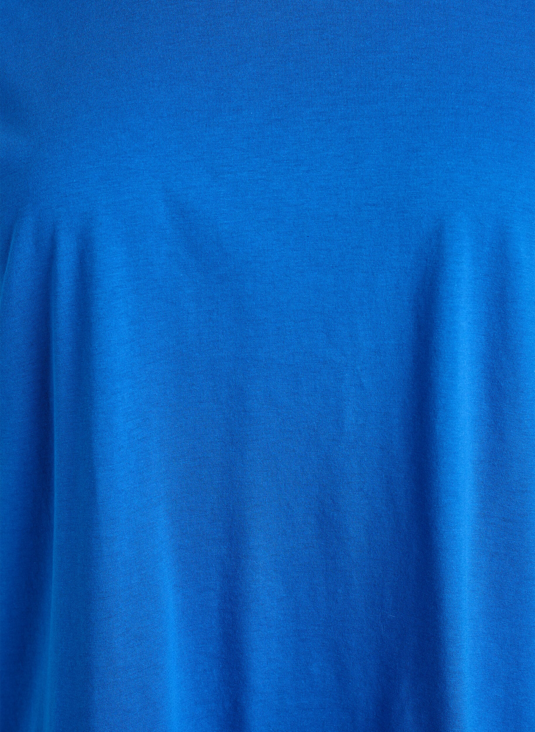 ZizziKort&aelig;rmet t-shirt i bomuldsblanding, Bl&aring;, Packshot image number 2