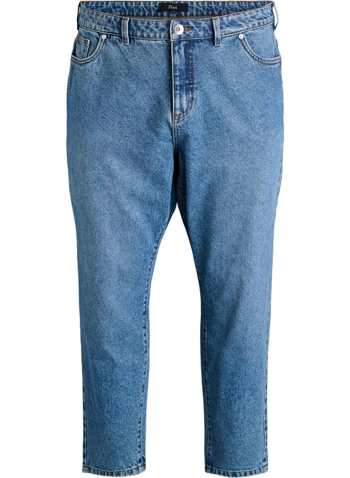 Mille mom fit jeans med h&oslash;j talje, Bl&aring;, Packshot image number 0
