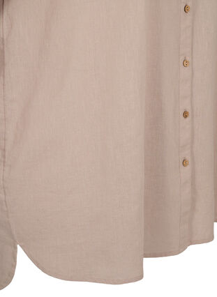 Skjortebluse med knaplukning, Simply Taupe, Packshot image number 3