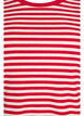 Stribet t-shirt med ribstruktur, R&oslash;d, Packshot image number 2