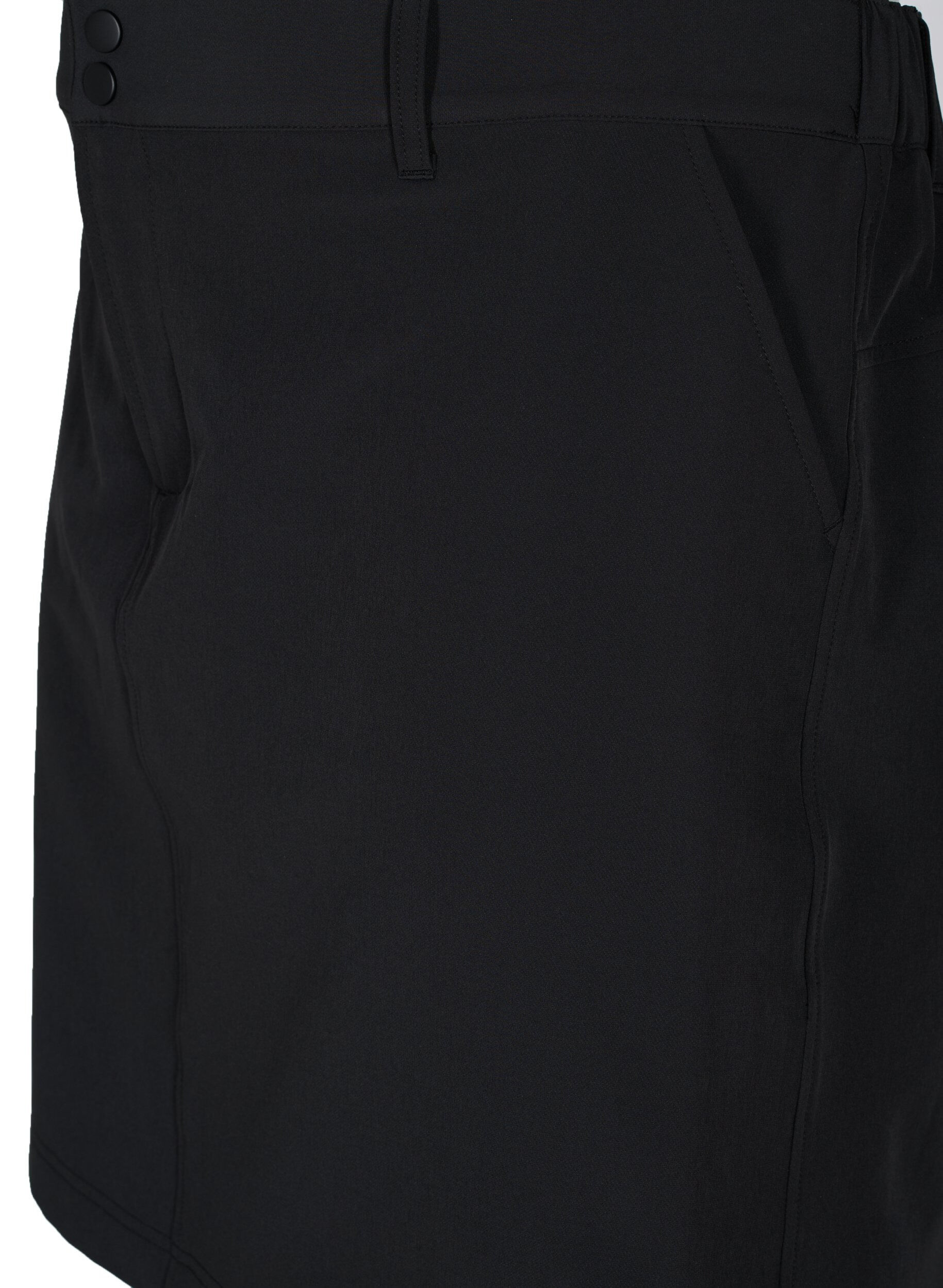 Zizzi Outdoor nederdel med indershorts, Black, Packshot image number 2