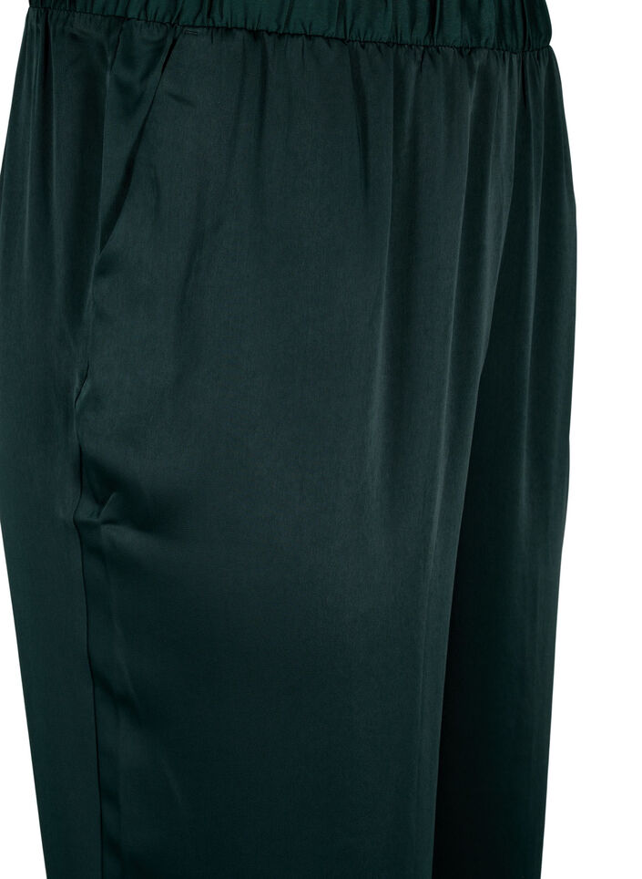 Satin natbukser med elastisk linning, Scarab, Packshot image number 2