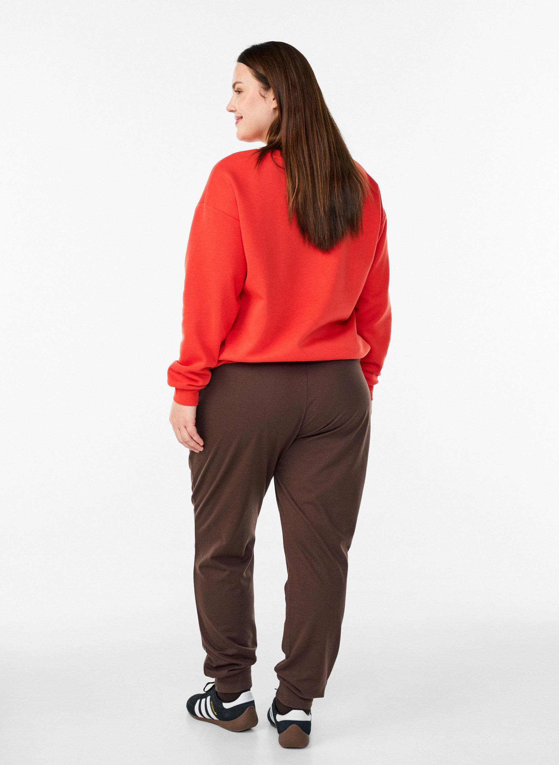 ZizziSweatshirt med frontmotiv, R&oslash;d, Model image number 2