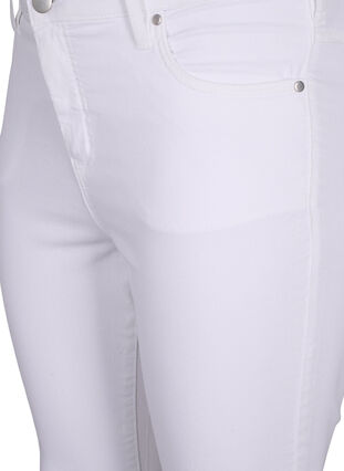 Højtaljede super slim Amy jeans, White, Packshot image number 2