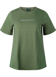 Økologisk bomulds t-shirt med tekst, Thyme SERENITY