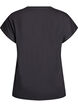 Ensfarvet tr&aelig;nings t-shirt, Sort, Packshot image number 1